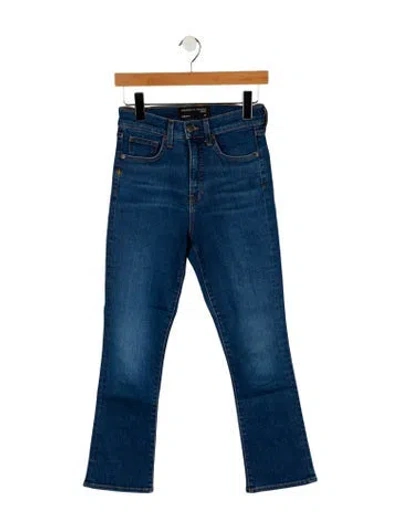 Pre-owned Veronica Beard Mid-rise Straight Leg Jeans In Blue