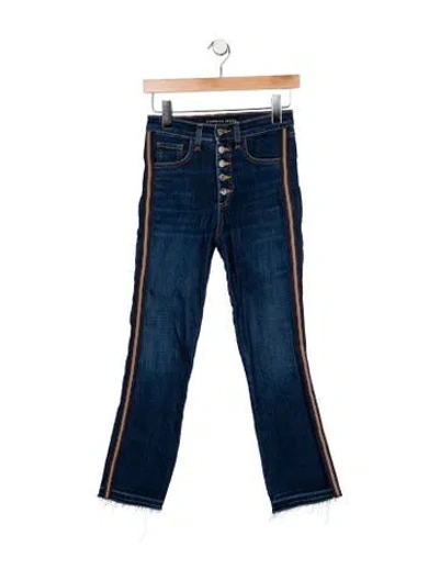 Pre-owned Veronica Beard Mid-rise Straight Leg Jeans In Blue