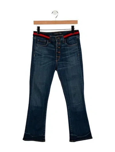Pre-owned Veronica Beard Mid-rise Straight Leg Jeans In Blue