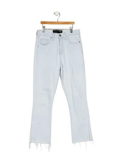 Pre-owned Veronica Beard Mid-rise Straight Leg Jeans In Blue