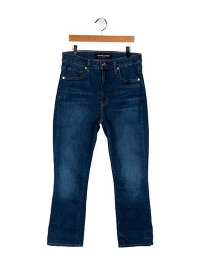 Pre-owned Veronica Beard Mid-rise Straight Leg Jeans In Blue