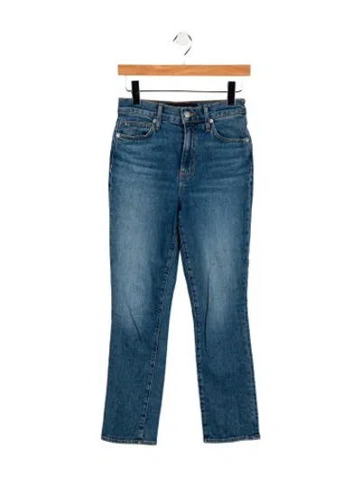 Pre-owned Veronica Beard Mid-rise Straight Leg Jeans In Blue
