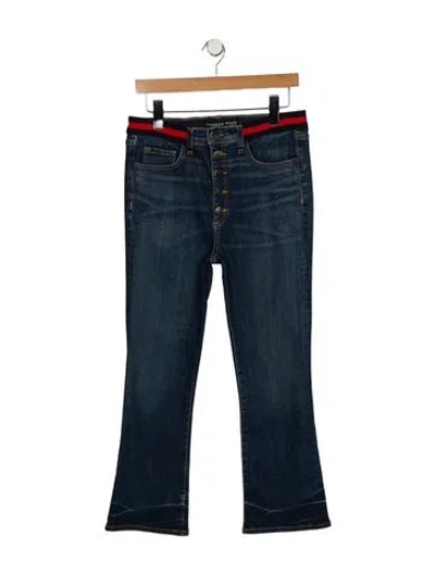Pre-owned Veronica Beard Mid-rise Straight Leg Jeans In Blue