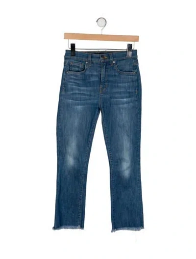 Pre-owned Veronica Beard Mid-rise Straight Leg Jeans In Blue