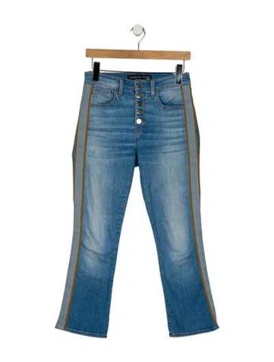 Pre-owned Veronica Beard Mid-rise Straight Leg Jeans In Blue
