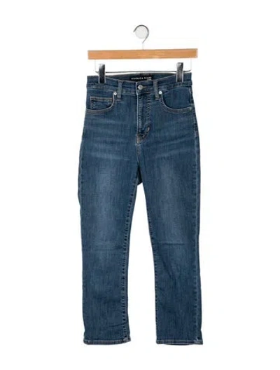 Pre-owned Veronica Beard Mid-rise Straight Leg Jeans In Blue