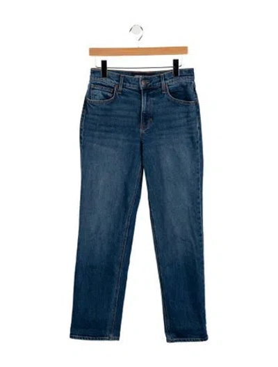 Pre-owned Veronica Beard Mid-rise Straight Leg Jeans In Blue