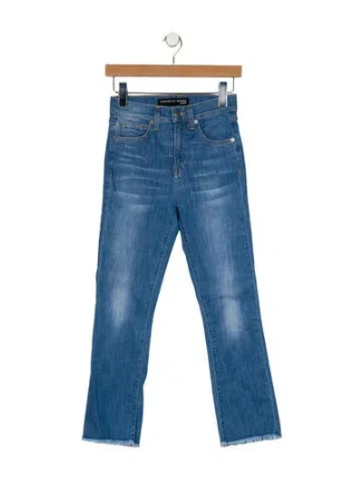 Pre-owned Veronica Beard Mid-rise Straight Leg Jeans In Blue