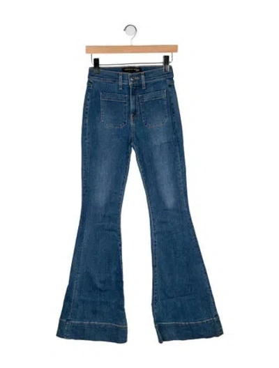 Pre-owned Veronica Beard Mid-rise Straight Leg Jeans In Blue