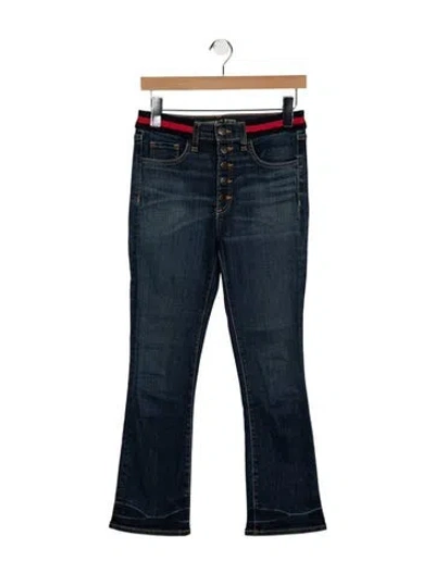 Pre-owned Veronica Beard Mid-rise Straight Leg Jeans In Blue