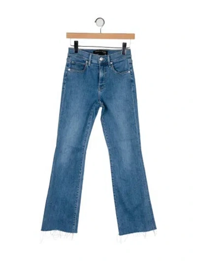Pre-owned Veronica Beard Mid-rise Straight Leg Jeans In Blue