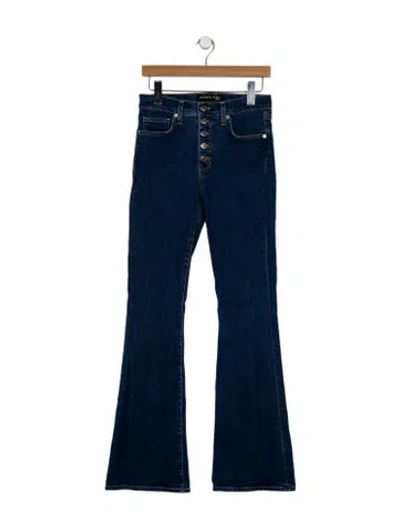 Pre-owned Veronica Beard Mid-rise Straight Leg Jeans In Blue