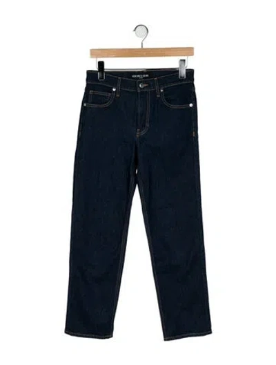 Pre-owned Veronica Beard Mid-rise Straight Leg Jeans In Blue