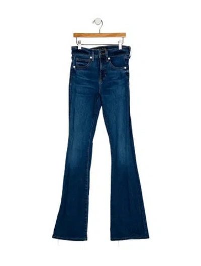 Pre-owned Veronica Beard Mid-rise Straight Leg Jeans In Blue