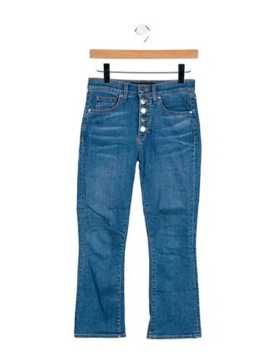 Pre-owned Veronica Beard Mid-rise Straight Leg Jeans In Blue