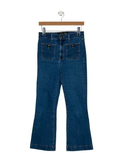 Pre-owned Veronica Beard Mid-rise Straight Leg Jeans In Blue