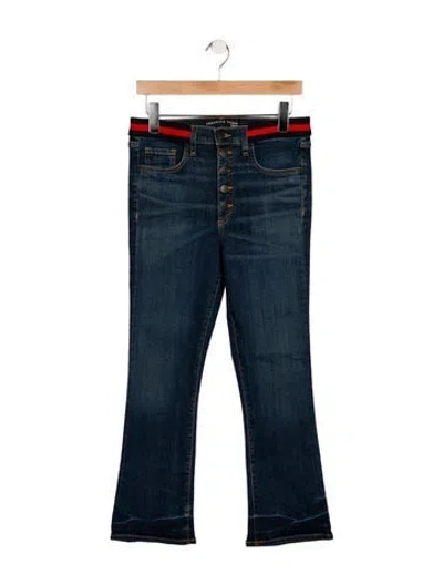 Pre-owned Veronica Beard Mid-rise Straight Leg Jeans In Blue