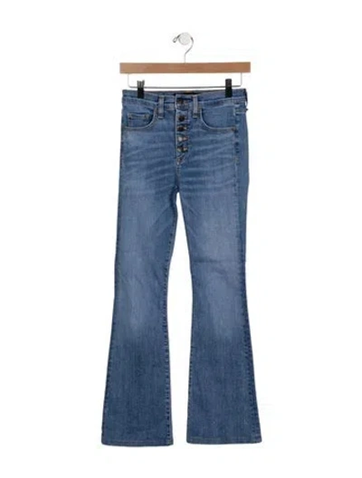 Pre-owned Veronica Beard Mid-rise Straight Leg Jeans In Blue