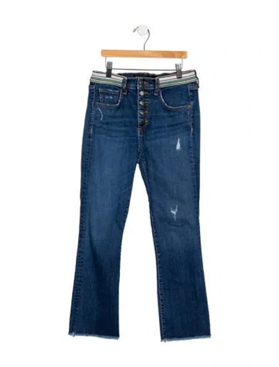 Pre-owned Veronica Beard Mid-rise Straight Leg Jeans In Blue