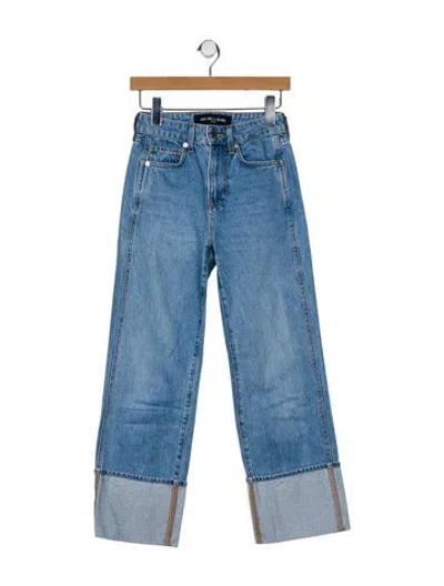 Pre-owned Veronica Beard Mid-rise Straight Leg Jeans In Blue