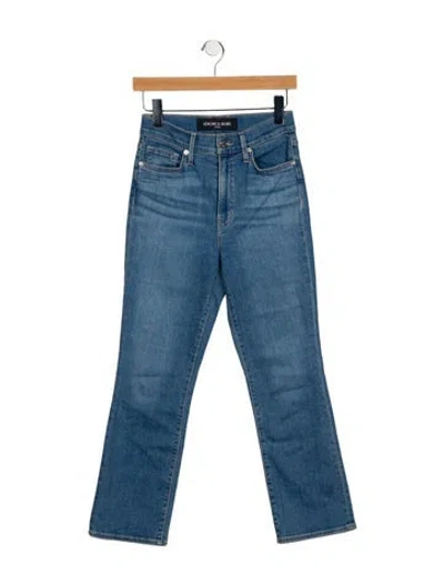 Pre-owned Veronica Beard Mid-rise Straight Leg Jeans In Blue
