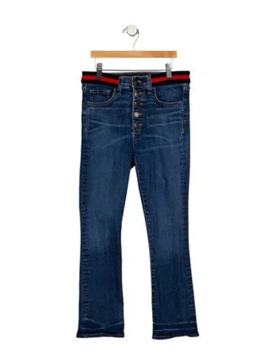 Pre-owned Veronica Beard Mid-rise Straight Leg Jeans In Blue