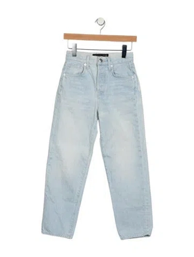 Pre-owned Veronica Beard Mid-rise Straight Leg Jeans In Blue