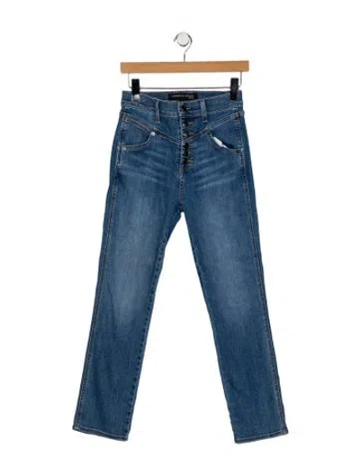 Pre-owned Veronica Beard Mid-rise Straight Leg Jeans In Blue