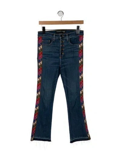 Pre-owned Veronica Beard Mid-rise Straight Leg Jeans In Blue