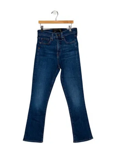 Pre-owned Veronica Beard Mid-rise Straight Leg Jeans In Blue