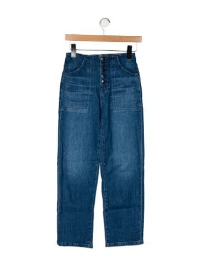 Pre-owned Veronica Beard Mid-rise Straight Leg Jeans In Blue