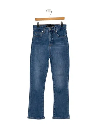 Pre-owned Veronica Beard Mid-rise Straight Leg Jeans In Blue