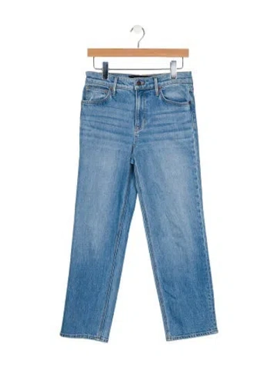 Pre-owned Veronica Beard Mid-rise Straight Leg Jeans In Blue
