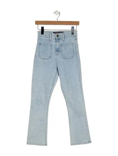 Pre-owned Veronica Beard Mid-rise Straight Leg Jeans In Blue