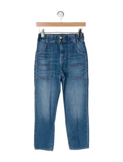 Pre-owned Veronica Beard Mid-rise Straight Leg Jeans In Blue