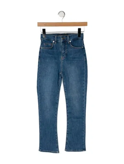 Pre-owned Veronica Beard Mid-rise Straight Leg Jeans In Blue