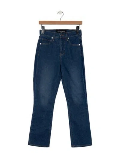 Pre-owned Veronica Beard Mid-rise Straight Leg Jeans In Blue