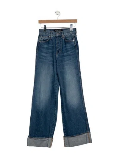 Pre-owned Veronica Beard Mid-rise Straight Leg Jeans In Blue