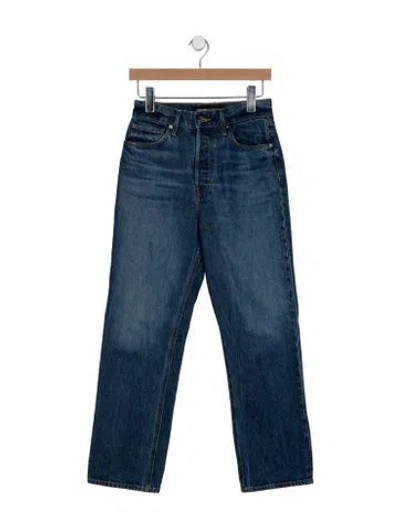 Pre-owned Veronica Beard Mid-rise Straight Leg Jeans In Blue
