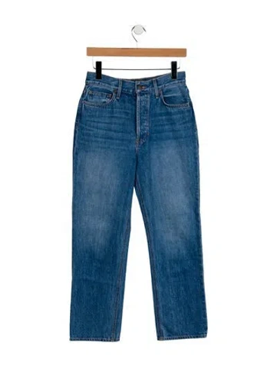 Pre-owned Veronica Beard Mid-rise Straight Leg Jeans In Blue
