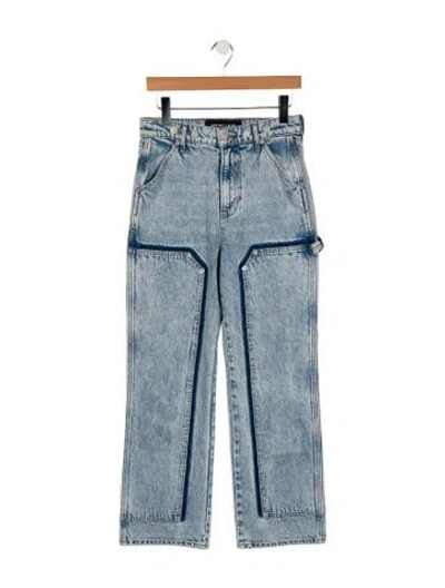 Pre-owned Veronica Beard Mid-rise Straight Leg Jeans In Blue