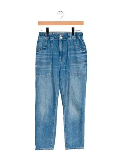 Pre-owned Veronica Beard Mid-rise Straight Leg Jeans In Blue