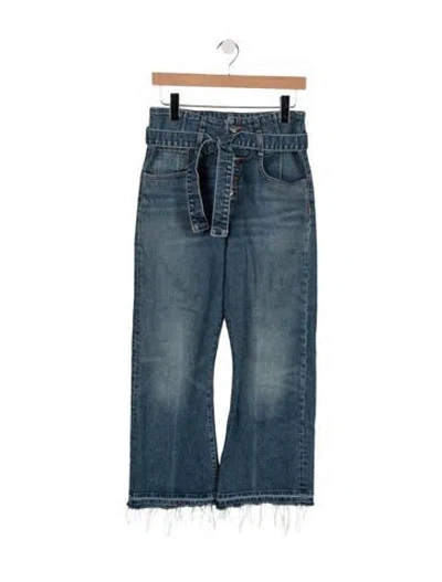 Pre-owned Veronica Beard Mid-rise Straight Leg Jeans In Blue