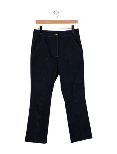 Pre-owned Veronica Beard Mid-rise Straight Leg Jeans In Blue