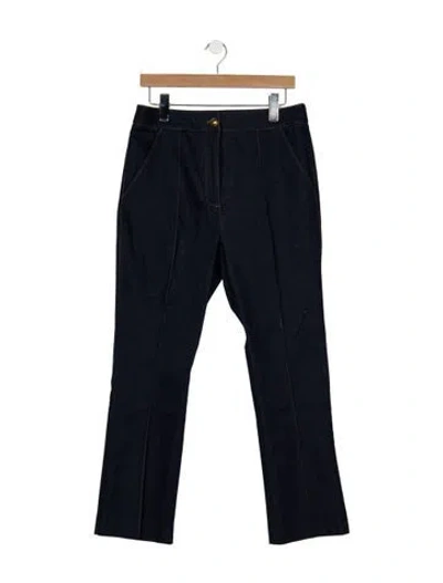 Pre-owned Veronica Beard Mid-rise Straight Leg Jeans In Blue