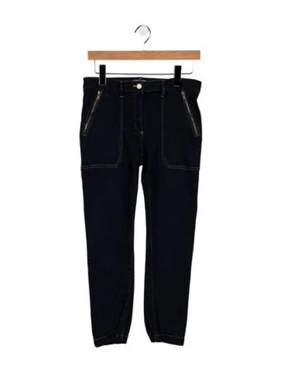 Pre-owned Veronica Beard Mid-rise Straight Leg Jeans In Blue