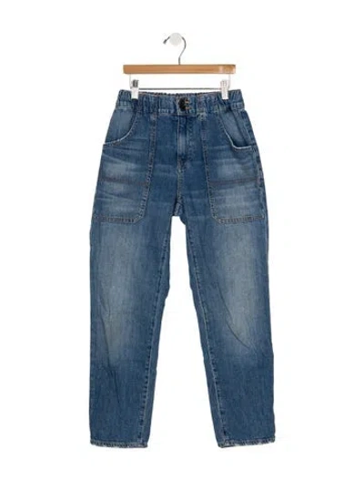 Pre-owned Veronica Beard Mid-rise Straight Leg Jeans In Blue