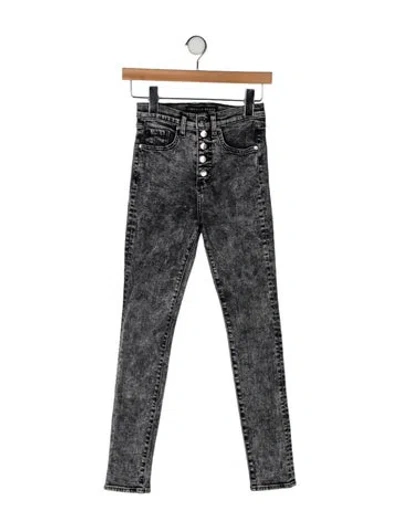 Pre-owned Veronica Beard Mid-rise Straight Leg Jeans In Gray