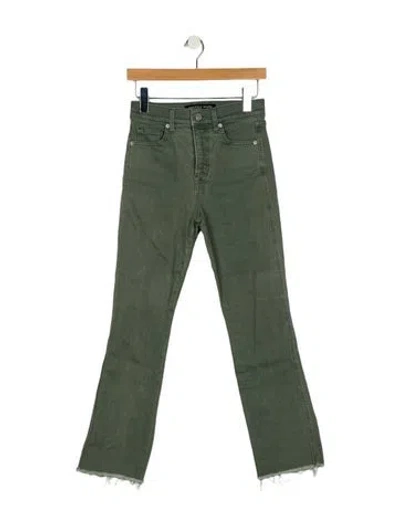 Pre-owned Veronica Beard Mid-rise Straight Leg Jeans In Green
