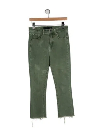 Pre-owned Veronica Beard Mid-rise Straight Leg Jeans In Green